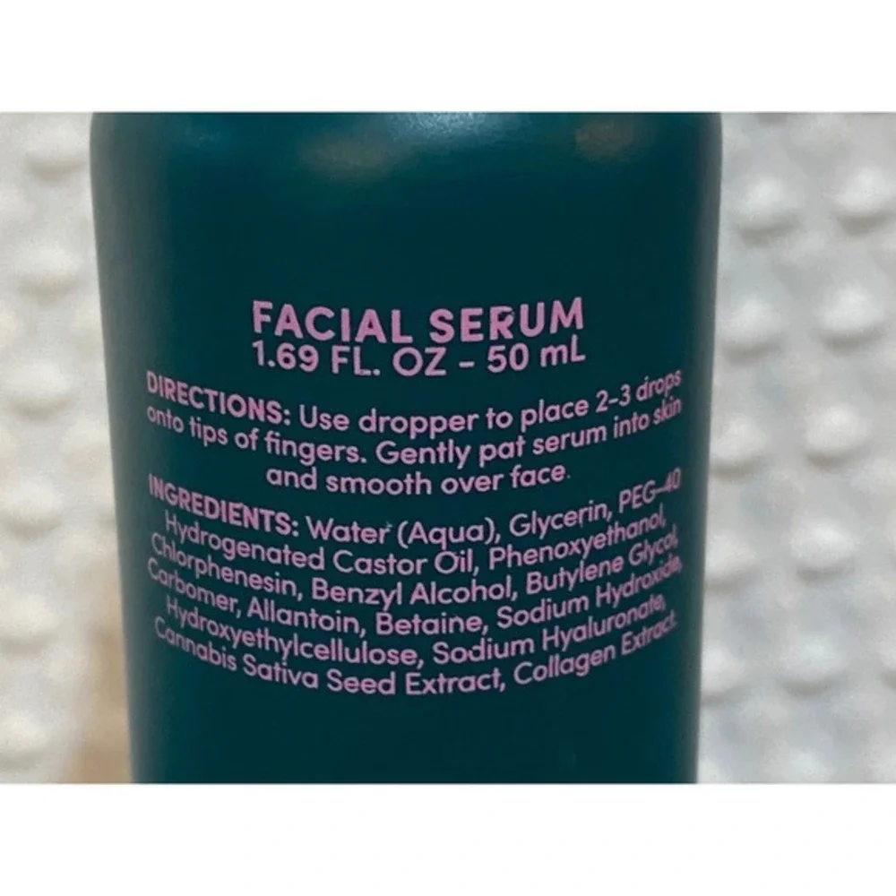 Hemp + Collagen Firming Booster‎ Facial Serum For Plump Smooth Skin 1.69 Oz 50ml